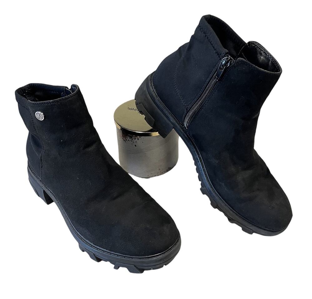 Unisa Boots Women’s Size 9 Ankle Booties Casual Black Boots W/Zipper -Outdoors